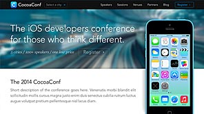 A screenshot of the CocoaConf website