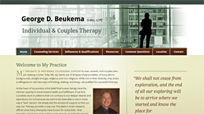 A screenshot of the George Beukema Therapy website