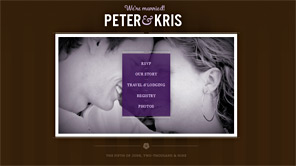 A screenshot of the Gurry Wedding website