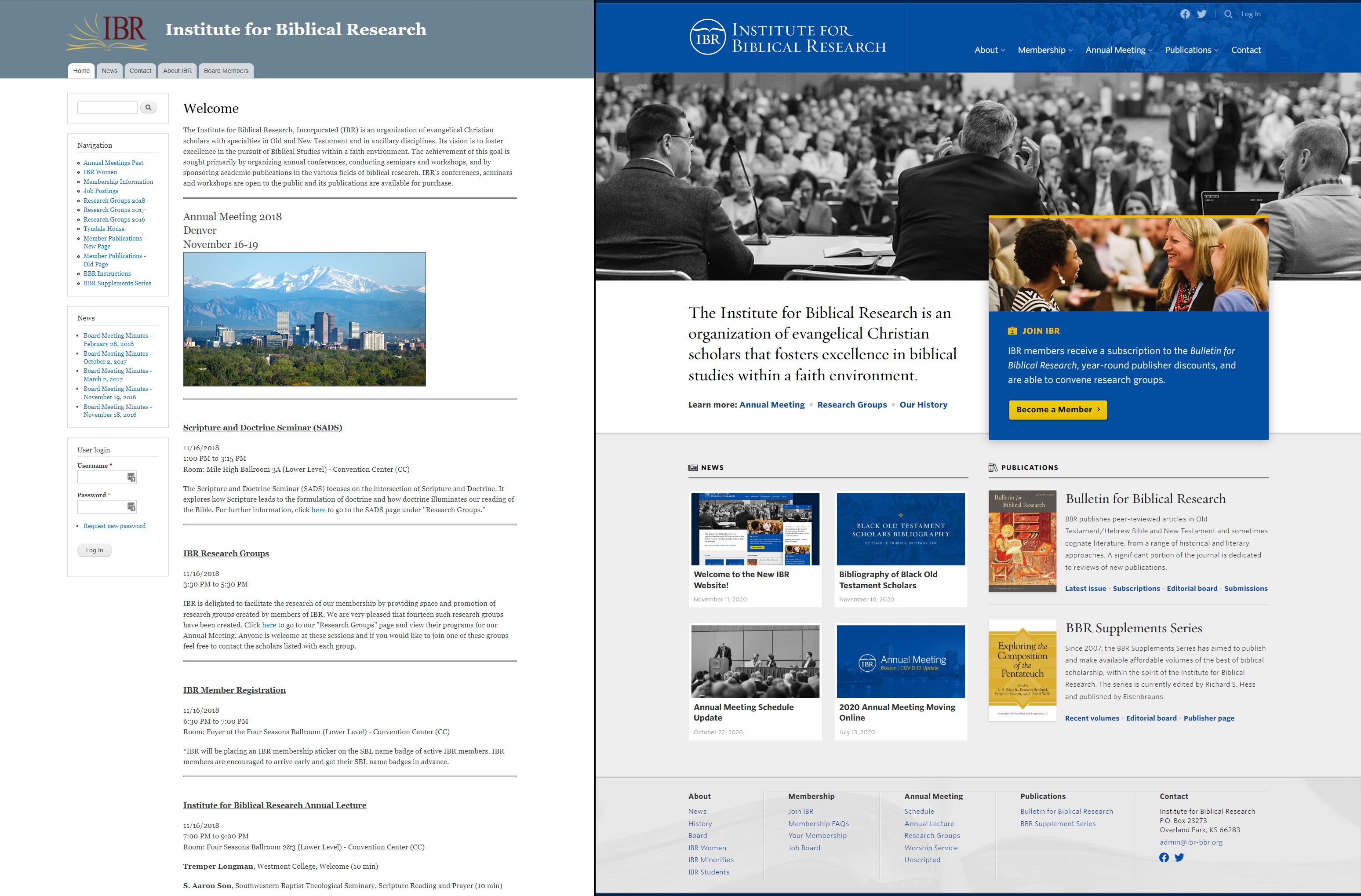 A screenshot of the website